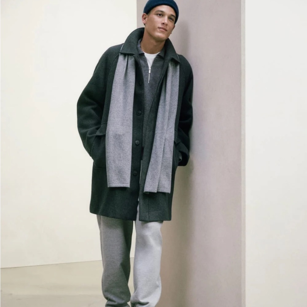 Everlane Men's Dark Wool Driving Coat - Picture 5 of 11